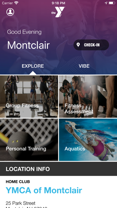 YMCA of Montclair App Screenshot