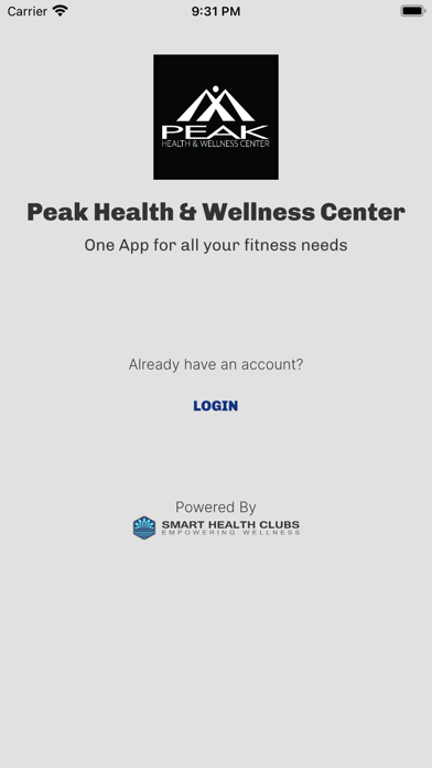 Peak Health & Wellness Center Screenshot