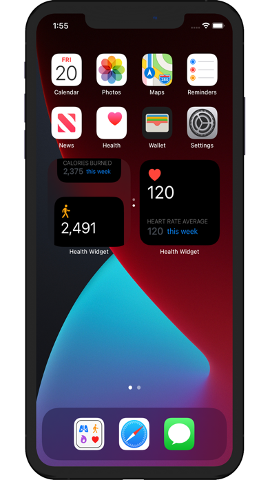 Health app as widget screenshot 3
