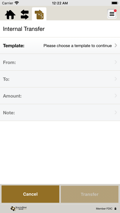 SouthStar Bank Mobile Business Screenshot