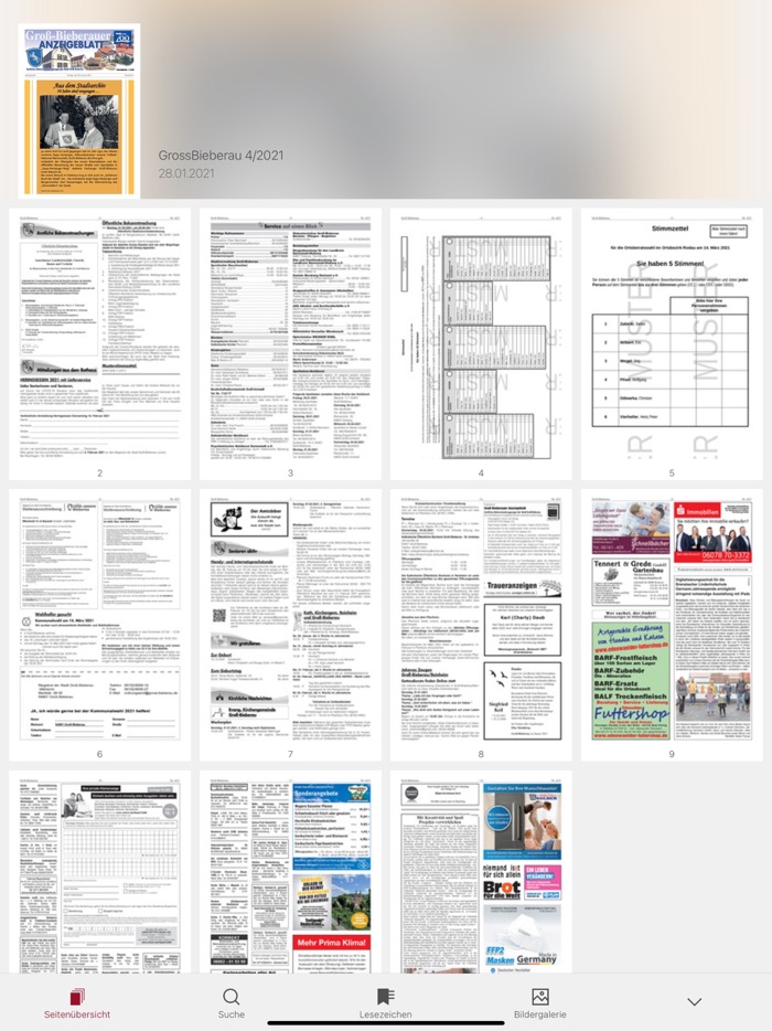 Groß-Bieberauer Anzeigeblatt