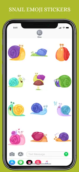 Game screenshot Snail Emoji Stickers Pack apk