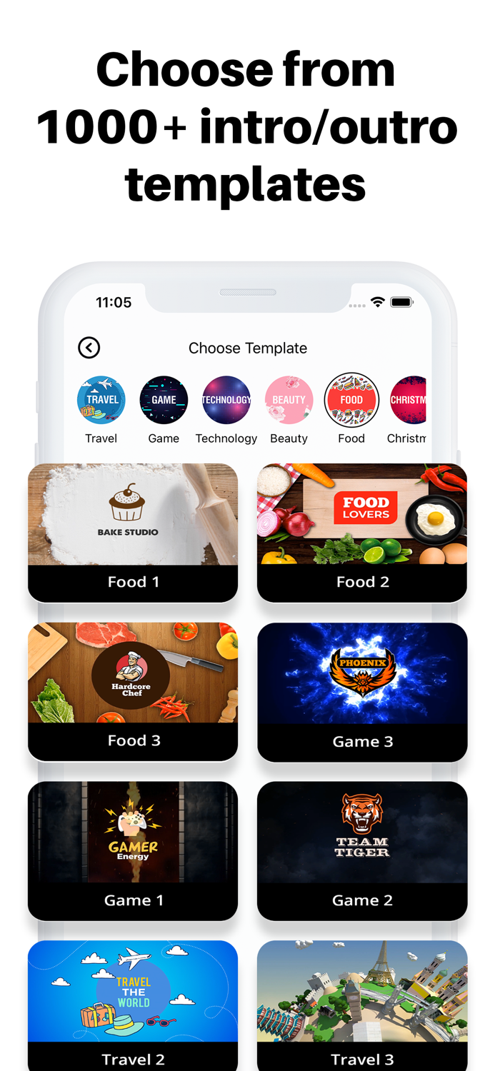 Intro Maker Make Outro for YT