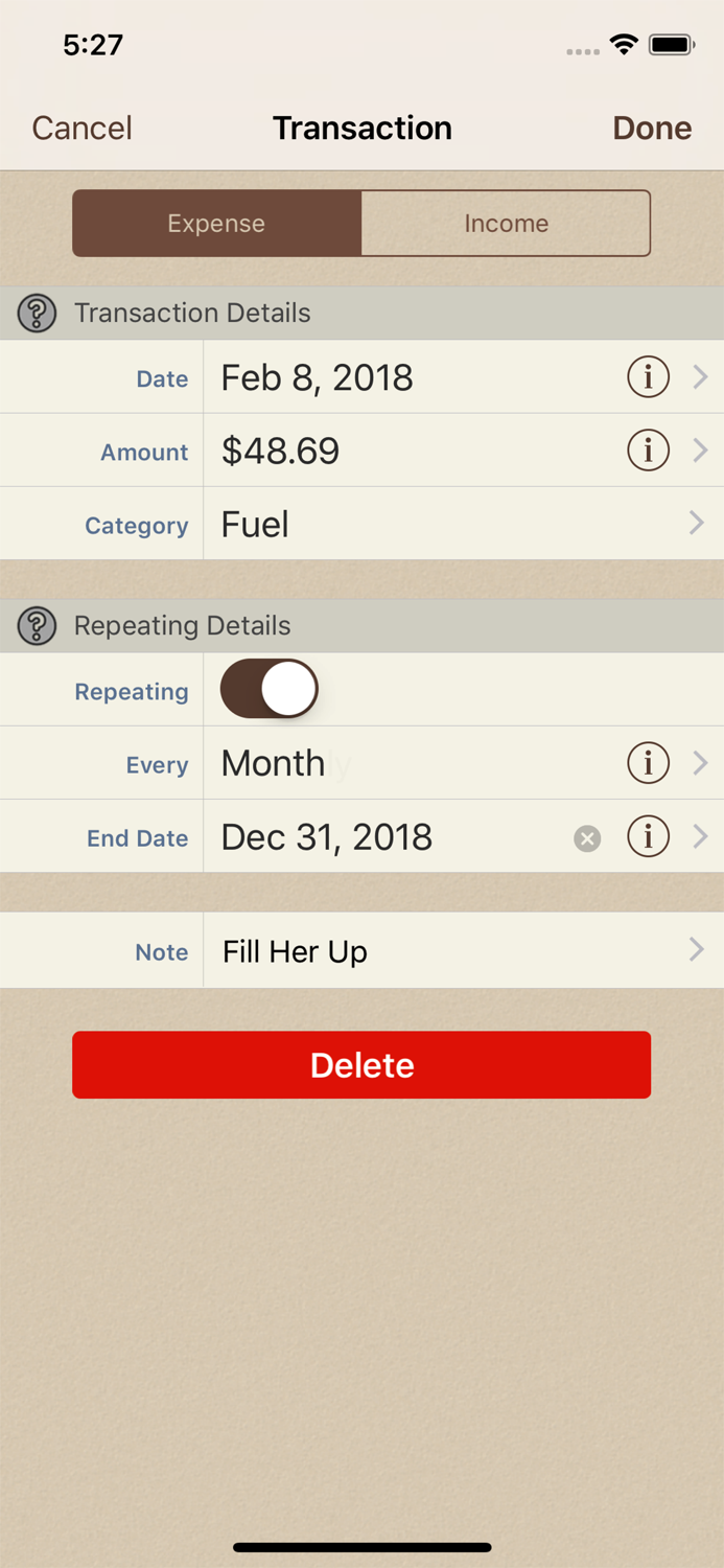 Spending Tracker