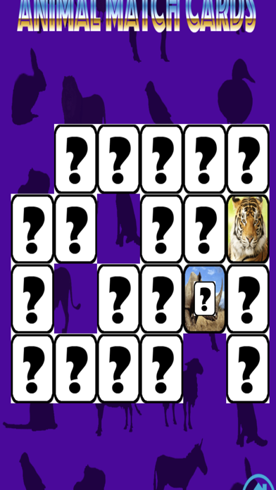 Ninu's Animal Match Card Game Screenshot