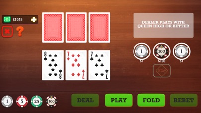 Three Card Poker Vegas Casino Screenshot