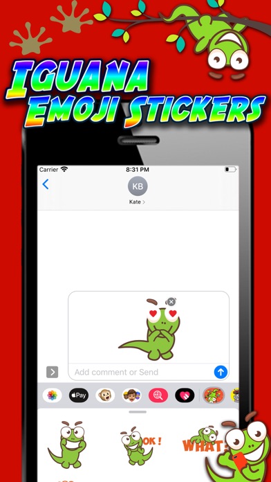 Screenshot #2 pour Iguana Emoji Stickers