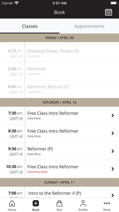 Empower Pilates Studios Screenshot