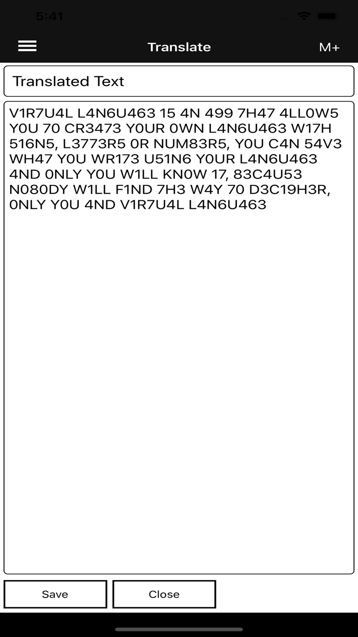 Virtual Language