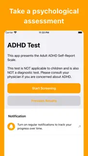 adhd test (adult) iphone screenshot 1