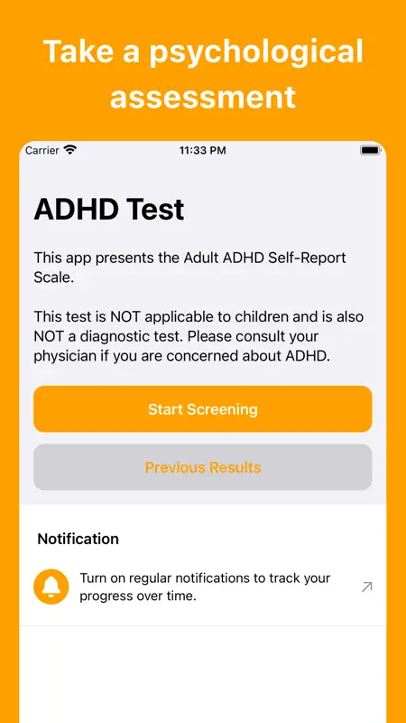 ADHD Test screenshot 1 of 3