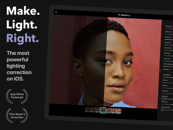 Brightly - Fix Dark Photos iPad app afbeelding 1