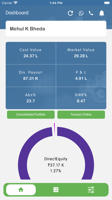 VCare Investment Screenshot