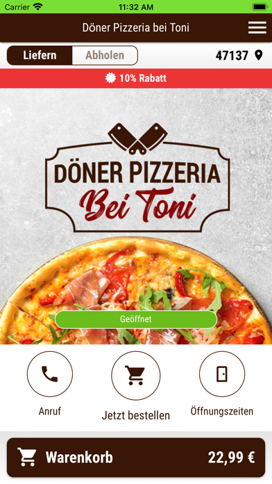 Döner Pizzeria Bei Toni Screenshot