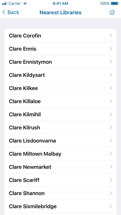 Clare County Library Screenshot