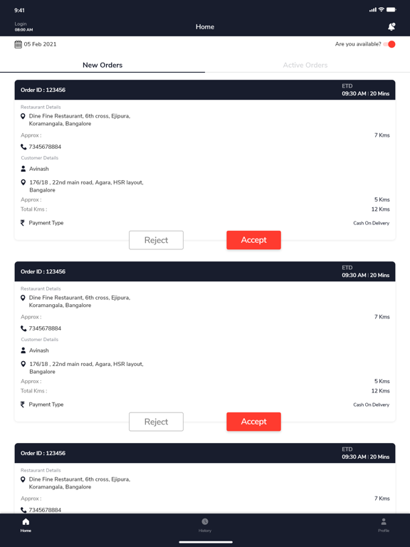 Screenshot #4 pour SAAS FOOD SHIPPING APP