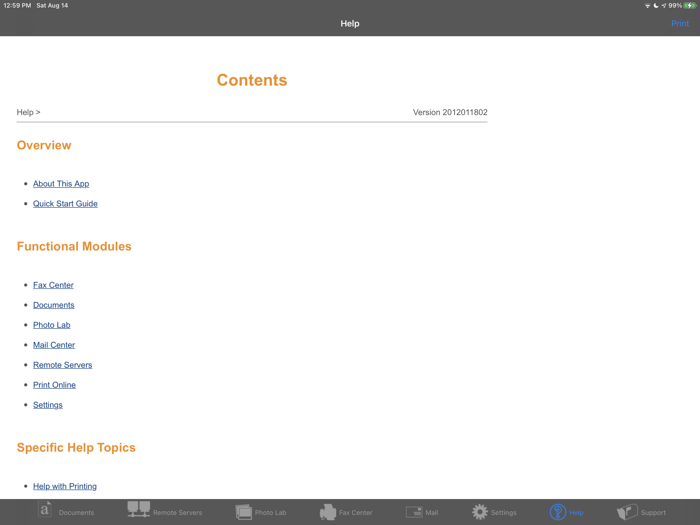 Fax Print and Share Lite - iPad