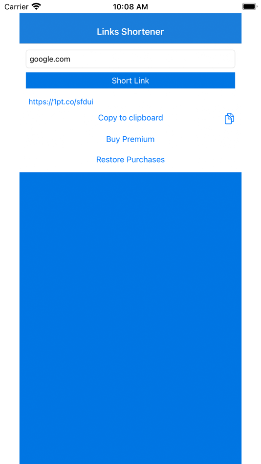 #3. Links Shortener (iOS) Podle: Ashen Ishanka Costha