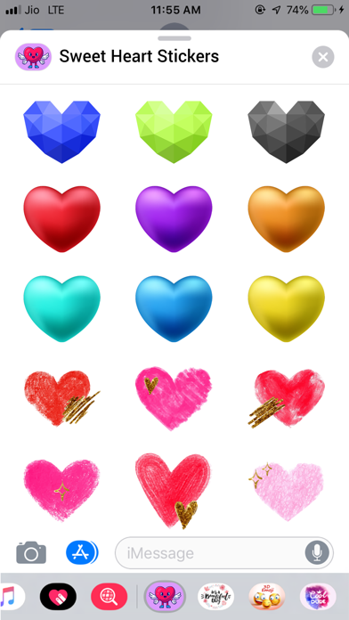 Screenshot #2 pour Sweet Heart Stickers