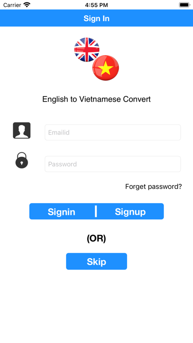 English to Vietnamese Convert Screenshot