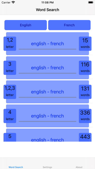 Screenshot #1 pour WordSearch Multi Language