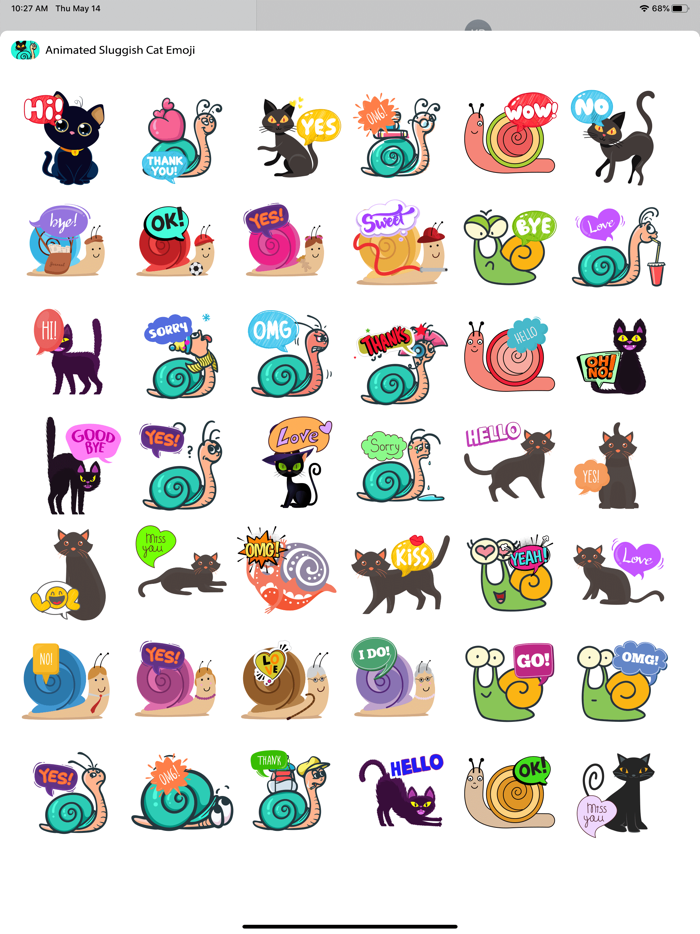 Animated Sluggish Cat Emoji