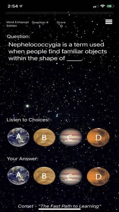 Mind Enhancer - Comet Spelling Screenshot