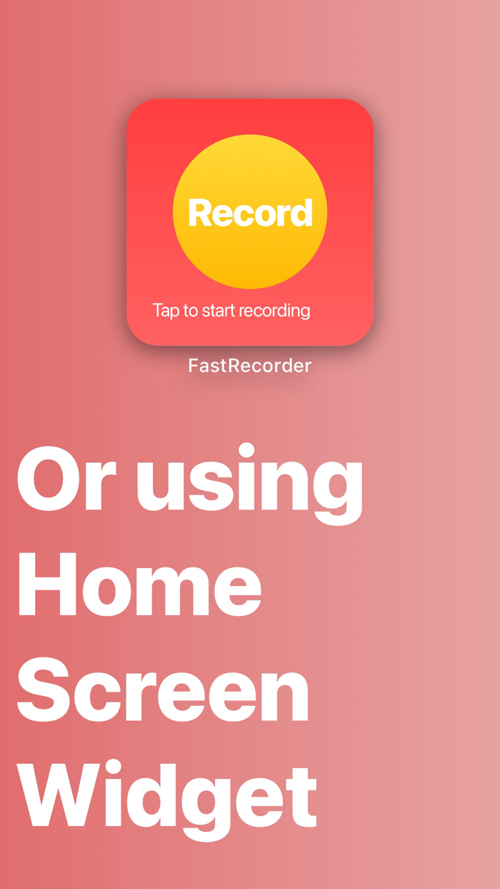 FastRecorder audio recording