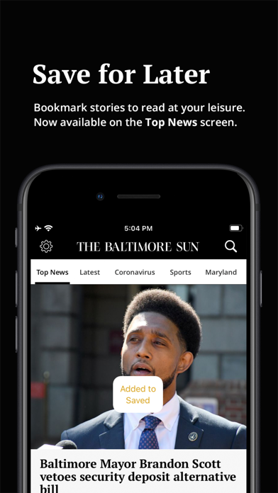 The Baltimore Sun Screenshot