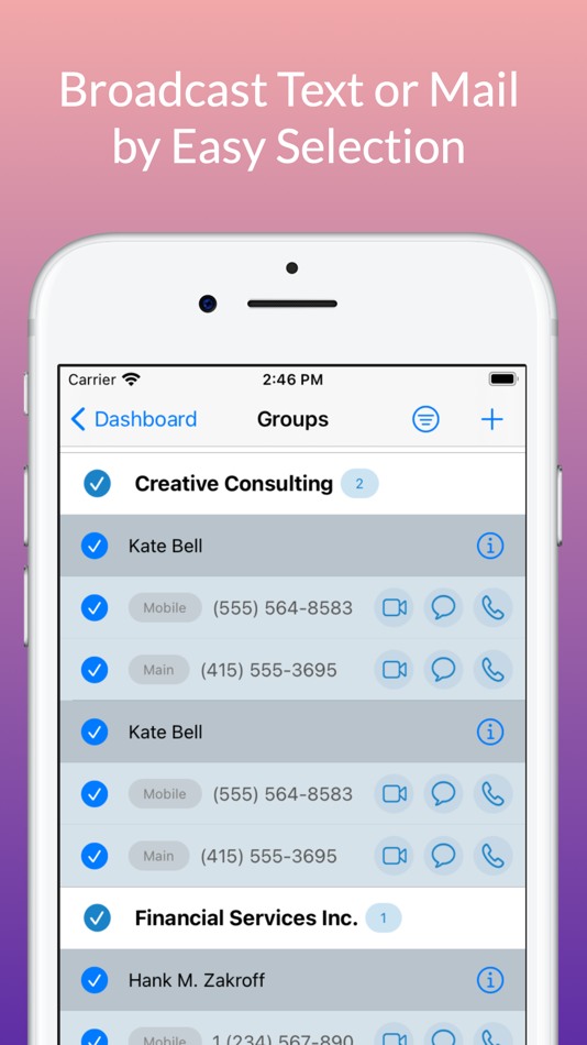 #6. Contact Manager + (iOS) Podle: Ujjvala Prajapati