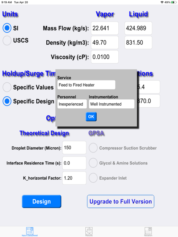 Screenshot #6 pour Two Phase Separator Lite