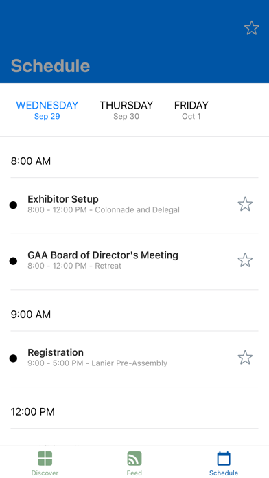 GAA Conference App Screenshot