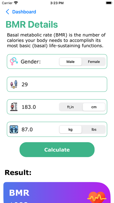 My Health! - Fitness Tracker Screenshot