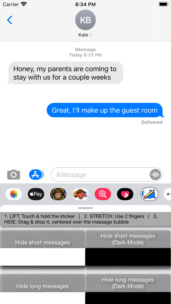 Unsend - Hide text messages