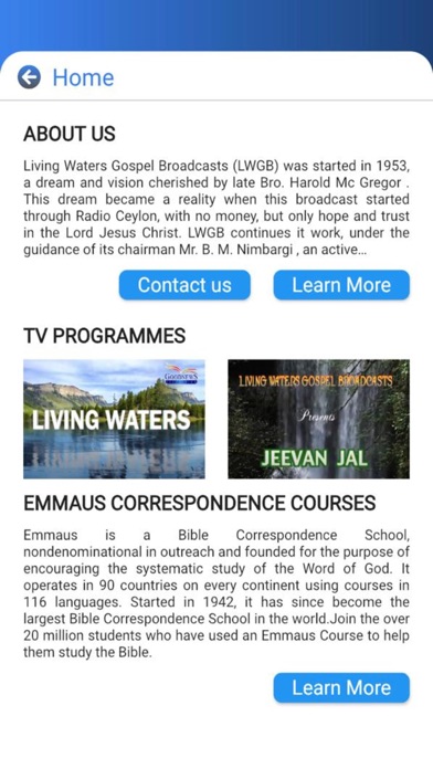 Living Waters Gospel Broadcast Screenshot