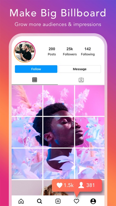 Griddy Pro - Split Pic in Grids For Instagram Post Screenshot 2