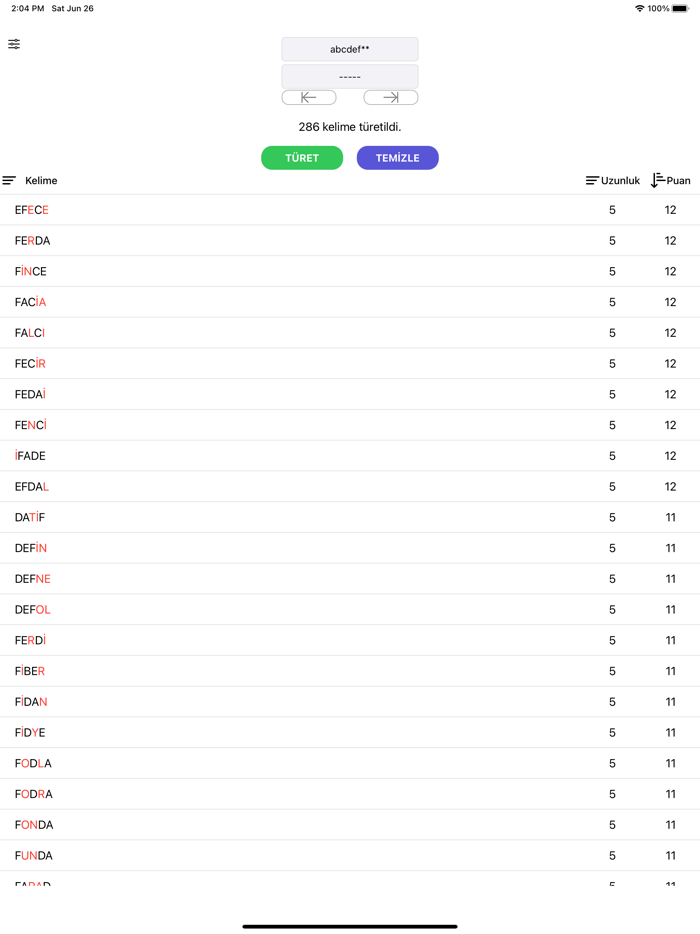Kelime Tüyo - Sözlük