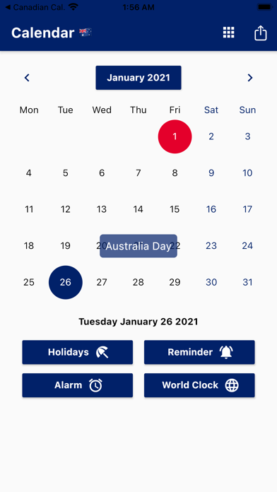 Australian Calendar 2024 Screenshot 1 - AppWisp.com