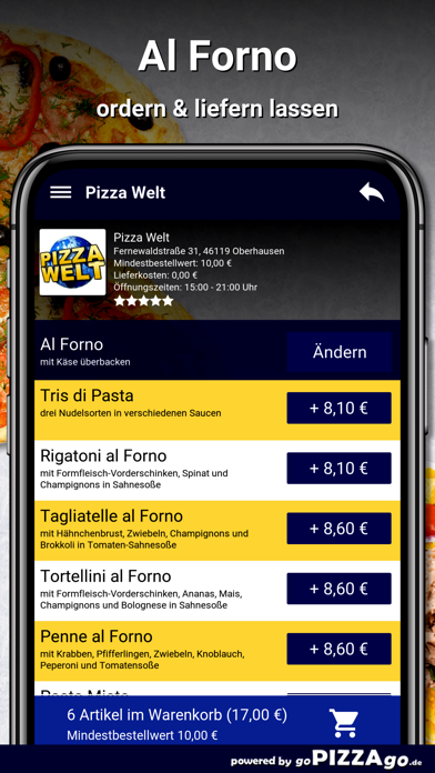Pizza-Welt Oberhausen Screenshot