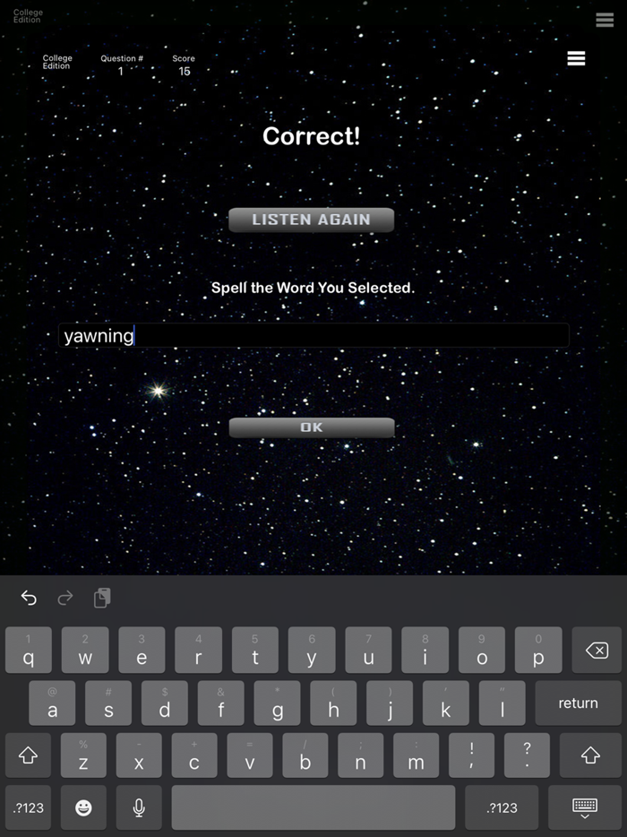 College - Comet Spelling