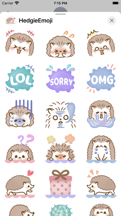 Fluffy Hedgehog’s Emoji Screenshot