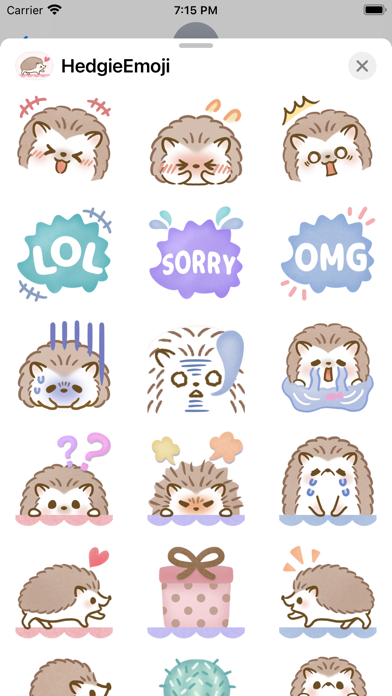 Fluffy Hedgehog’s Emojiのおすすめ画像3