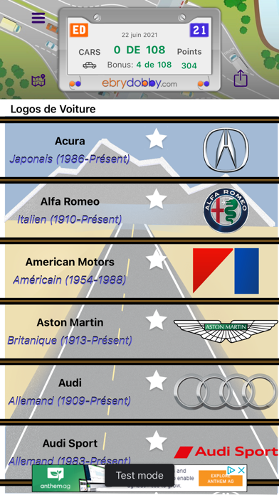 Screenshot #2 pour Plaques - Jeu de Voyage