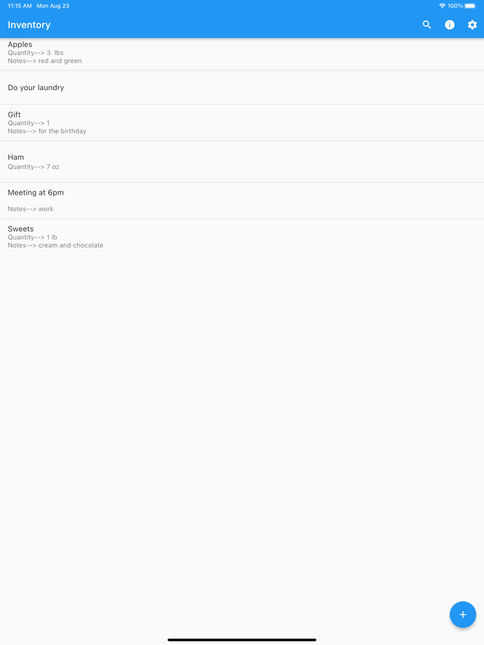 Quick and easy inventory