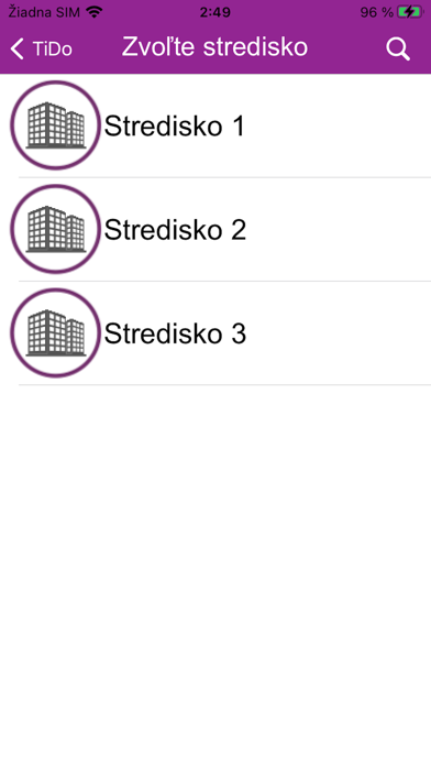 Dochádzkový systém TiDo Screenshot