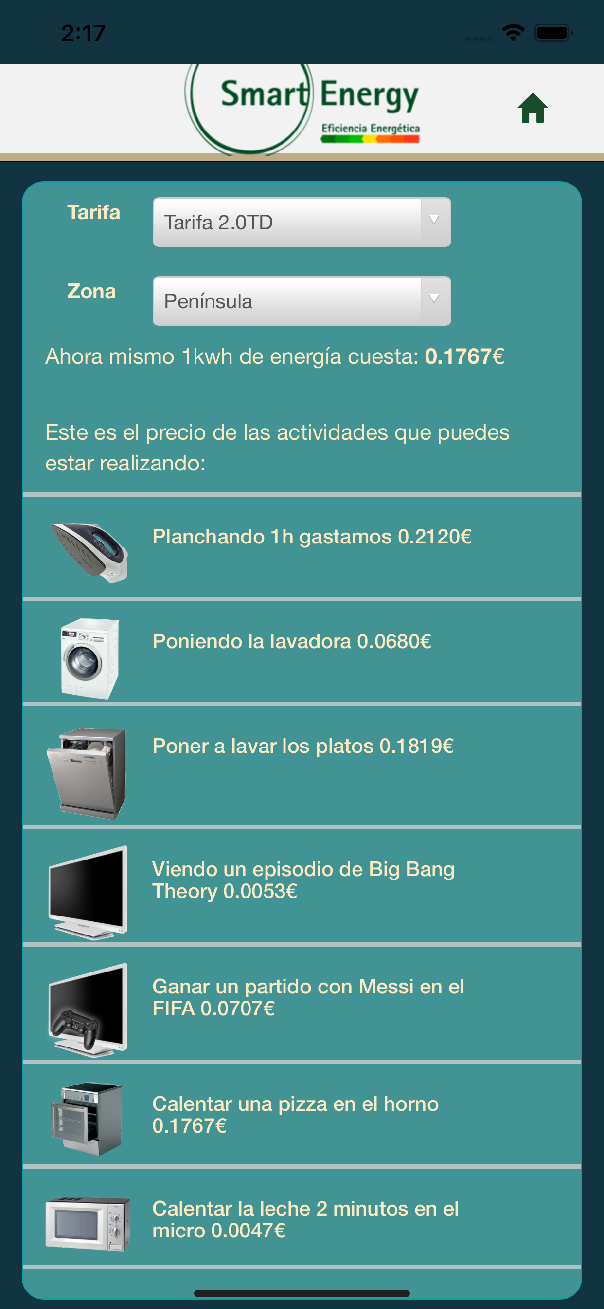Precio Luz Casa