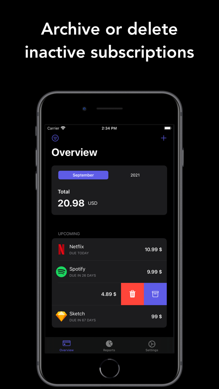 Recur Subscription manager