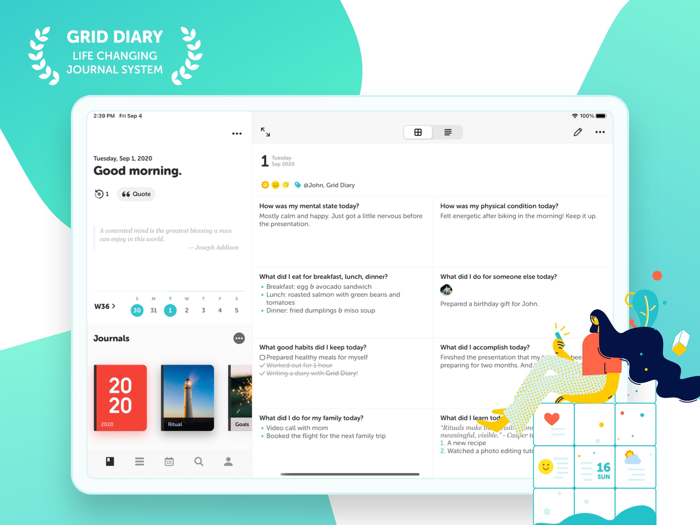 Grid Diary - Journal Planner