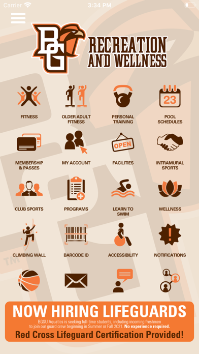 BGSU Recreation and Wellness Screenshot