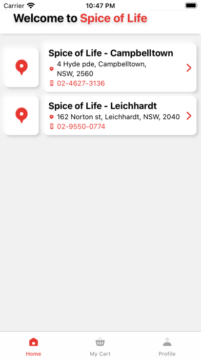 Spice of Life - Restaurant Screenshot